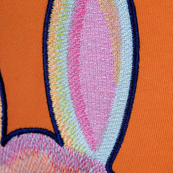 Psycho Bunny Mischief NWT XL Sweatshirt Logo Embroidered Cotton Orange Crewneck - Picture 7 of 15